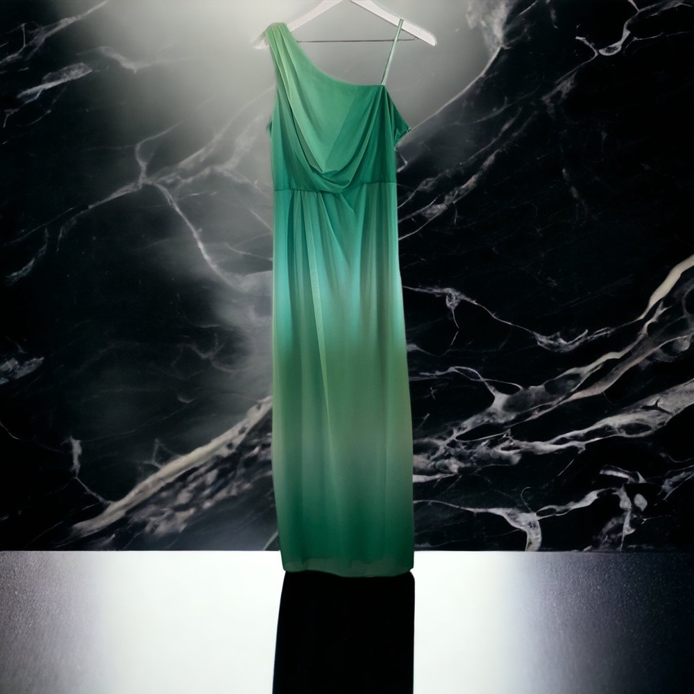NWT Hailey by Adrianna Papell Green Ombré Prom Formal Maxi Dress Women’s Size 12